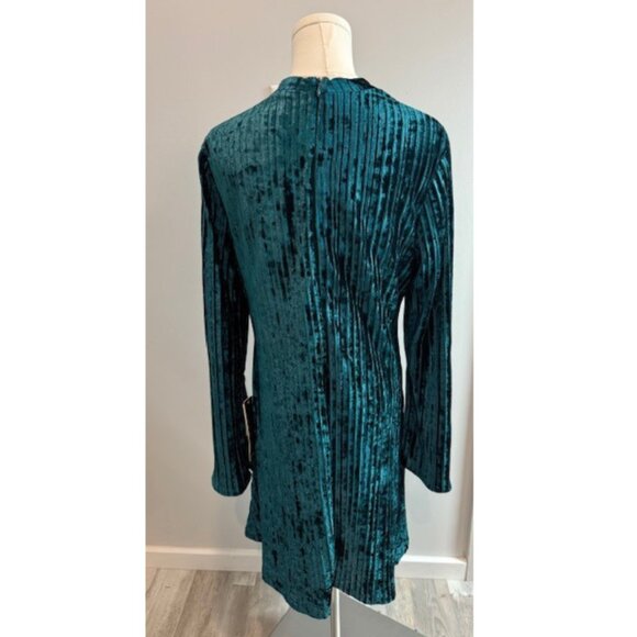 Nicole Miller Studio Women’s Emerald Green Velvet Dress 14 NWT - Picture 2 of 7
